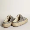 Women's Space-Star Sabot in glitter with ice-gray star and tab