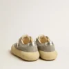Women's Space-Star shoes in ice-gray suede with perforated star