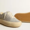 Men’s Space-Star shoes in ice-gray suede with shearling lining