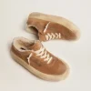 Men's Space-Star in tobacco-colored suede and shearling lining