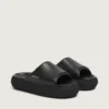 Women's Space-Star slip-ons in black leather