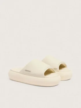 Women’s Space-Star slip-ons in white leather