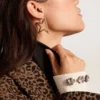 Women's Star antique gold color pendant earrings