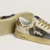 Women's Stardan in nappa and mesh with leopard-print pony skin heel tab