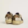 Women's Stardan in nappa and mesh with leopard-print pony skin heel tab