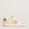 Women's Stardan in nappa and suede with pink glitter star and heel tab