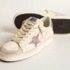 Women's Stardan in nappa and suede with pink glitter star and heel tab