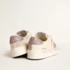 Women's Stardan in nappa and suede with pink glitter star and heel tab