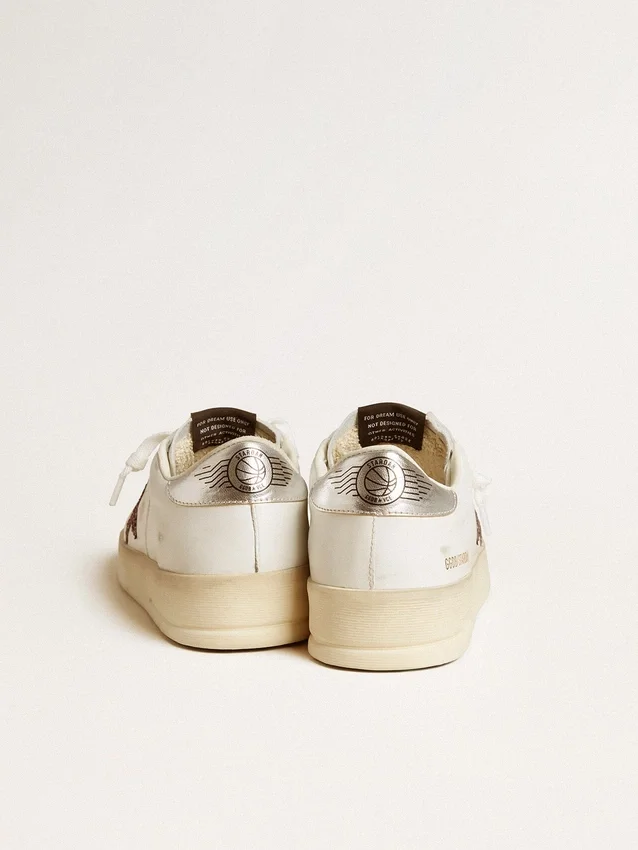 Women's Stardan in nappa with glitter star and metallic leather heel tab