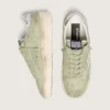 Women’s Stardan in sage-green suede with metallic silver star