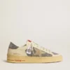 Women's Stardan in suede with sand star and silver Swarovski crystal inserts