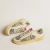 Women's Stardan in suede with sand star and silver Swarovski crystal inserts