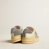 Women's Stardan in suede with sand star and silver Swarovski crystal inserts