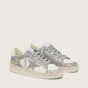 Women's Stardan in white leather and glitter
