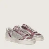 Men’s Stardan LAB in burgundy and silver leather and glitter