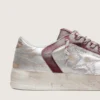 Men’s Stardan LAB in burgundy and silver leather and glitter