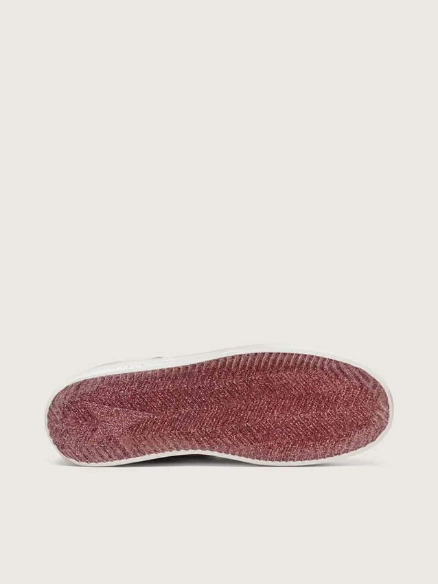 Men’s Stardan LAB in burgundy and silver leather and glitter