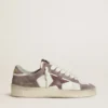 Women's Stardan LTD in nappa leather and suede with mauve suede star and lavender suede heel tab