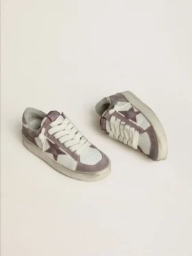 Women’s Stardan LTD in nappa leather and suede with mauve suede star and lavender suede heel tab