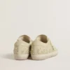 Women’s Super-Star in beige suede with pearls and Swarovski crystals