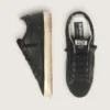 Women's Super-Star in black nappa with black star and glitter heel tab