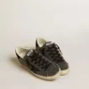 Women’s Super-Star in black Swarovski crystals with black suede star
