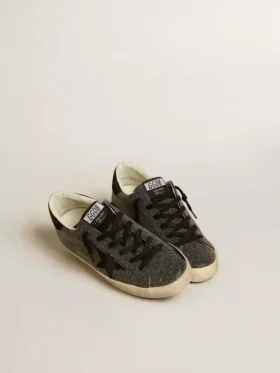 Women’s Super-Star in black Swarovski crystals with black suede star