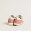 Women’s Super-Star in coral suede with white leather star and heel tab