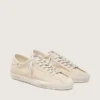 Men’s Super-Star in cream suede with perforated star and bead insert