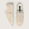 Men’s Super-Star in cream suede with perforated star and bead insert