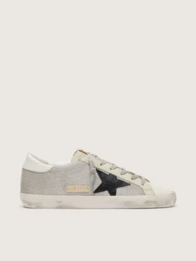 Women's Super-Star in leather with black star