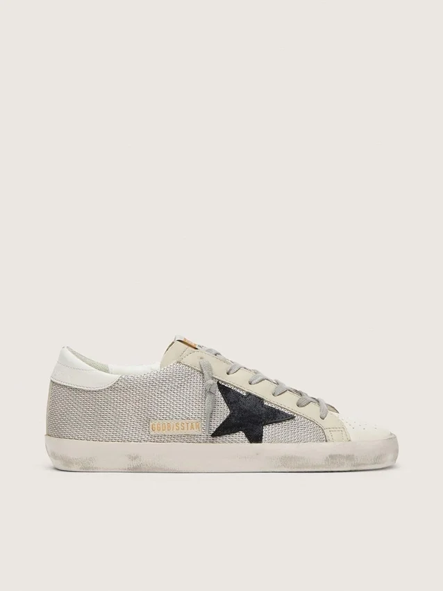 Women's Super-Star in leather with black star