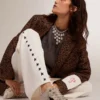 Women's Super-Star in leather with black star