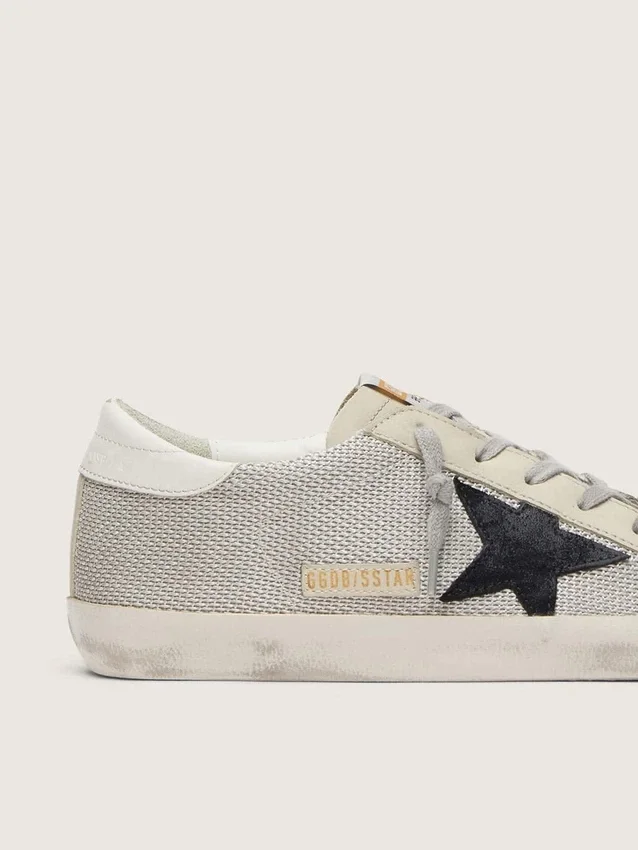 Women's Super-Star in leather with black star