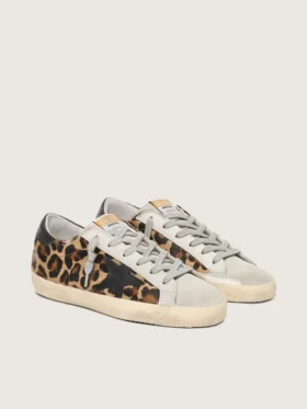 Women’s Super-Star in leopard print leather