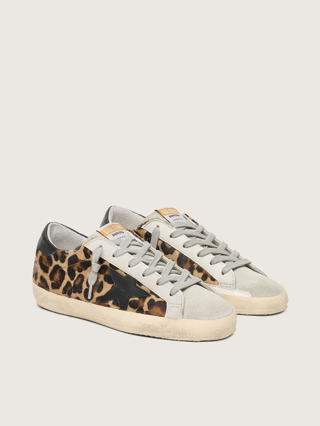Women's Super-Star in leopard print leather