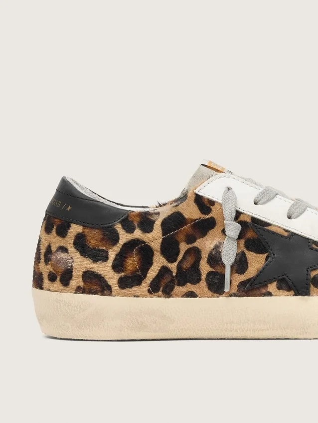 Women's Super-Star in leopard print leather