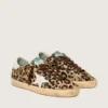 Women’s Super-Star in leopard-print pony skin with leather star and heel tab