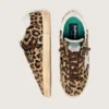 Women’s Super-Star in leopard-print pony skin with leather star and heel tab