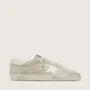 Women’s Super-Star in light gray suede with white leather star