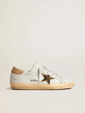 Women's Super-Star in nappa leather with pony skin star and suede heel tab