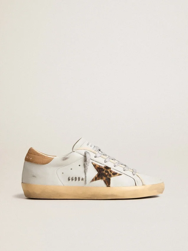 Women's Super-Star in nappa leather with pony skin star and suede heel tab