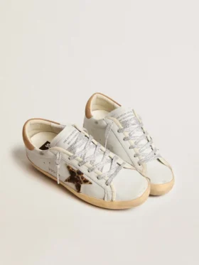 Women’s Super-Star in nappa leather with pony skin star and suede heel tab