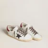 Women's Super-Star in nappa with glitter star and red nappa heel tab