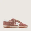 Men’s Super-Star in rust suede with metallic platinum leather star