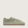 Women’s Super-Star in sage-green suede with tone-on-tone suede star and rope sole