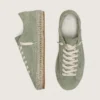 Women’s Super-Star in sage-green suede with tone-on-tone suede star and rope sole
