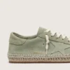 Women’s Super-Star in sage-green suede with tone-on-tone suede star and rope sole