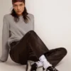 Women's Super-Star in silver leather with contrasting inserts