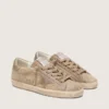 Women’s Super-Star in tobacco canvas with suede star and crystal inserts